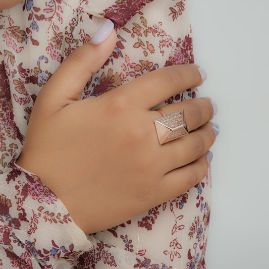 Cosmic Blue Starburst Ring