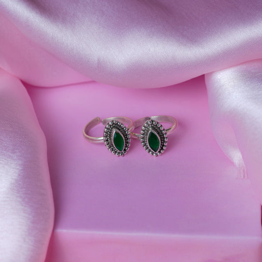 Veridian Vinelet Toe Rings
