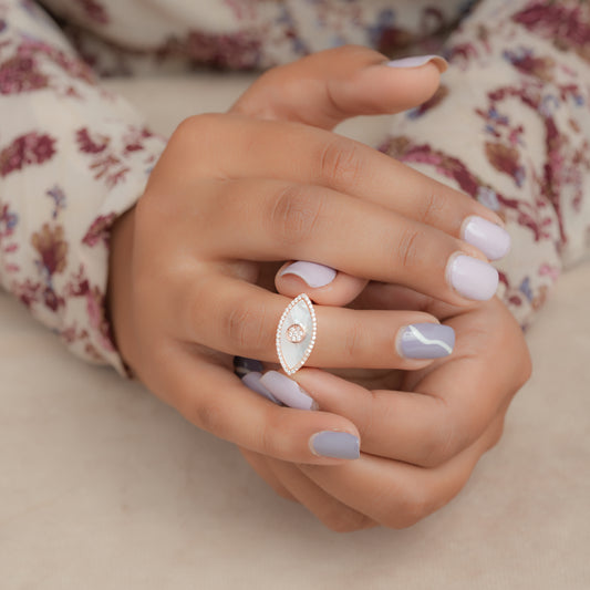Rose Gold Lunar Eye Ring