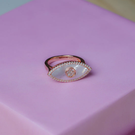 Rose Gold Lunar Eye Ring