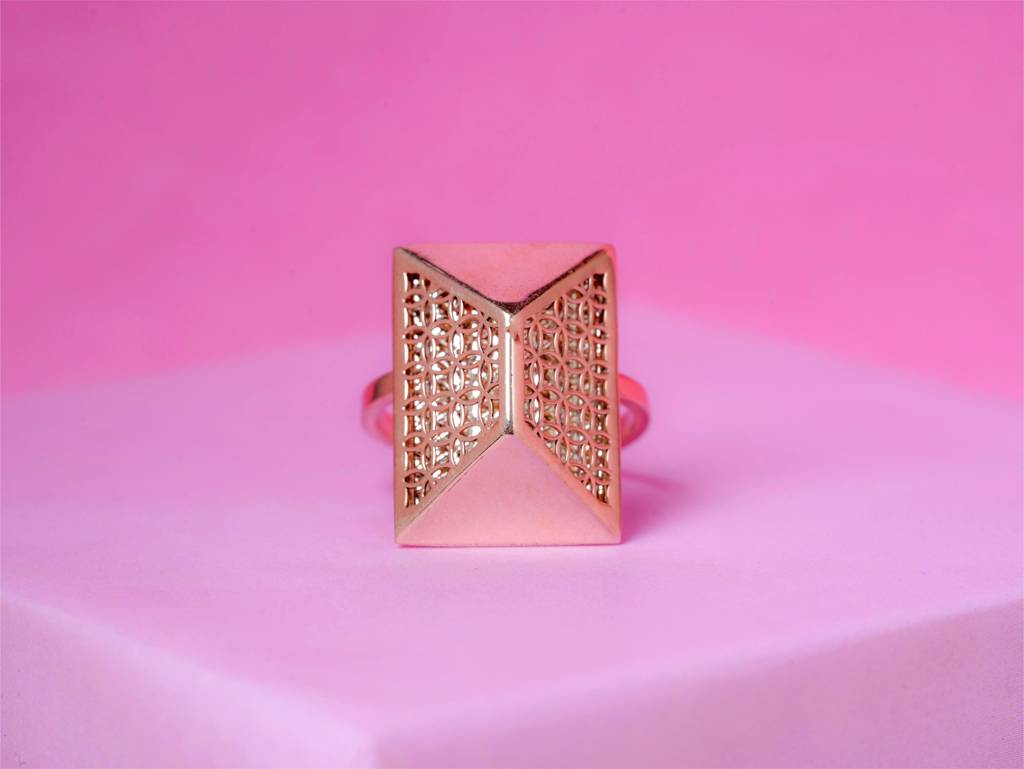 Cosmic Blue Starburst Ring