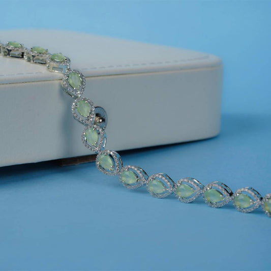 Luminous Teardrop Tennis Bracelet