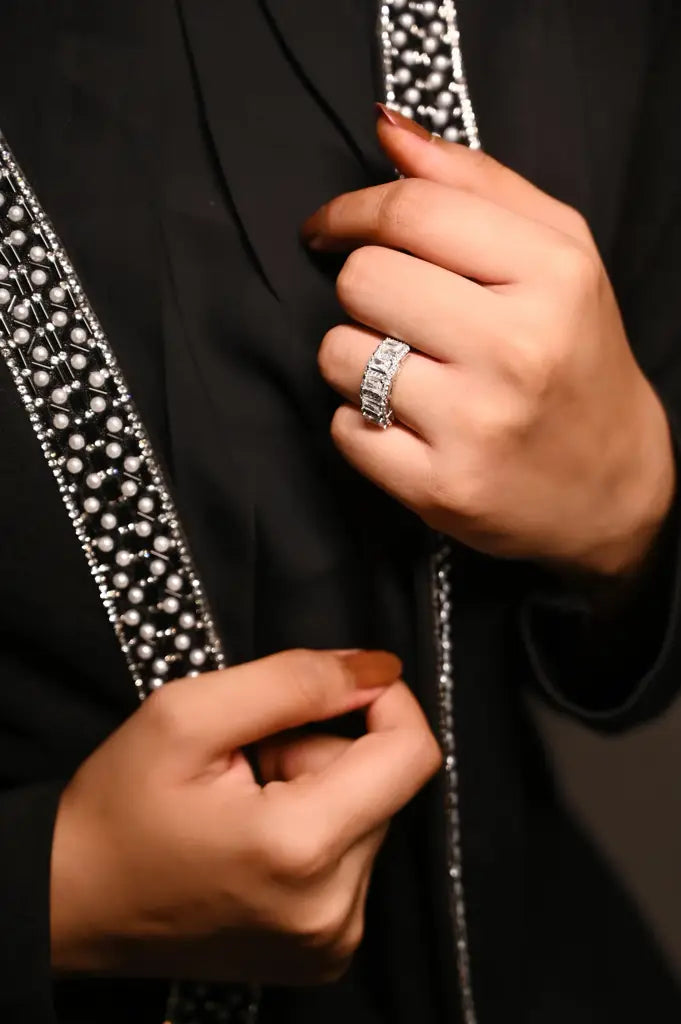 Luxe Emerald Row Ring