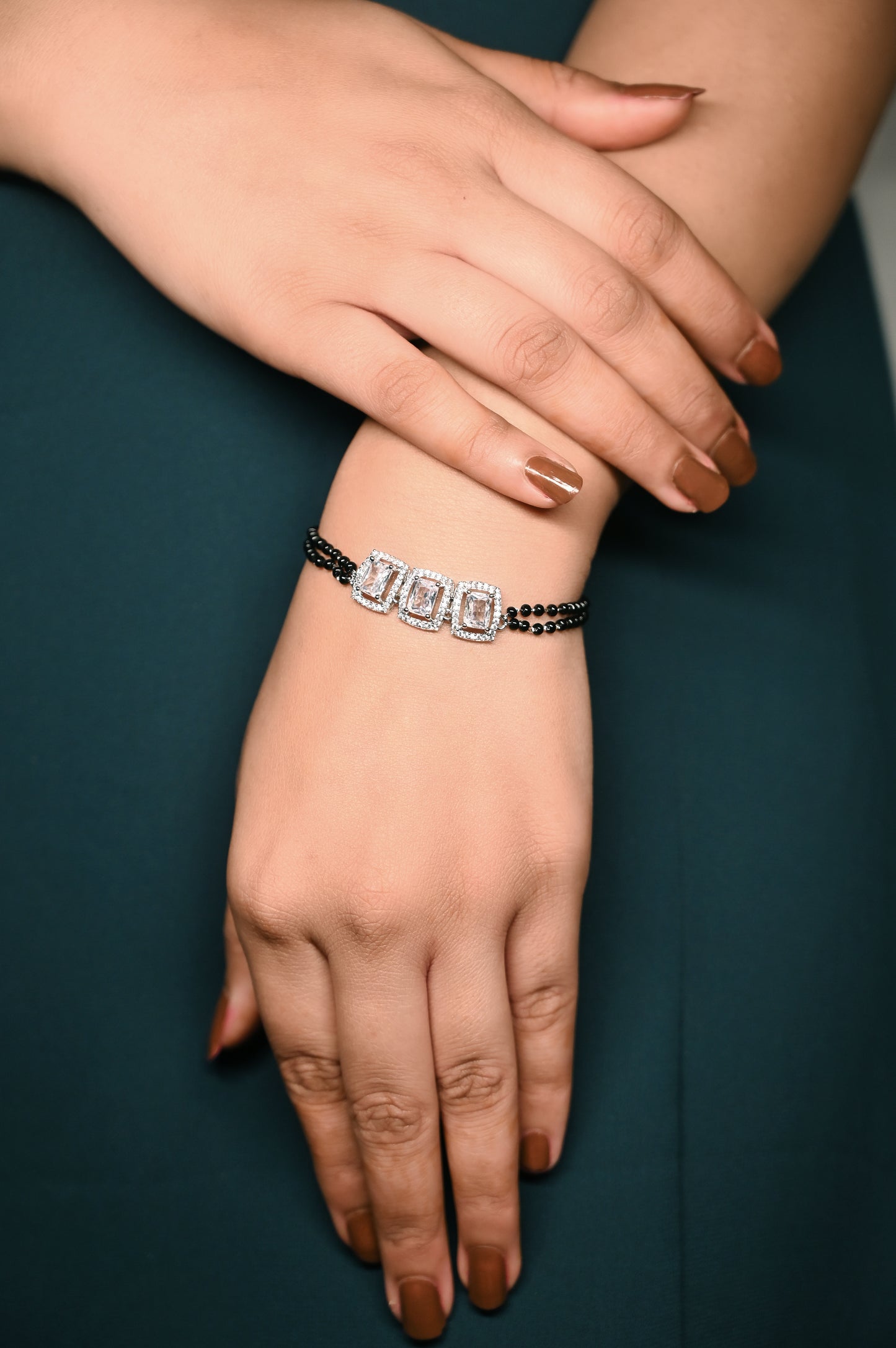 Geometric Triple Mangalsutra Bracelet