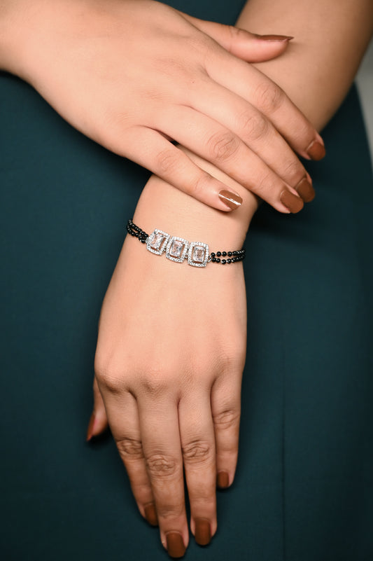 Geometric Triple Mangalsutra Bracelet