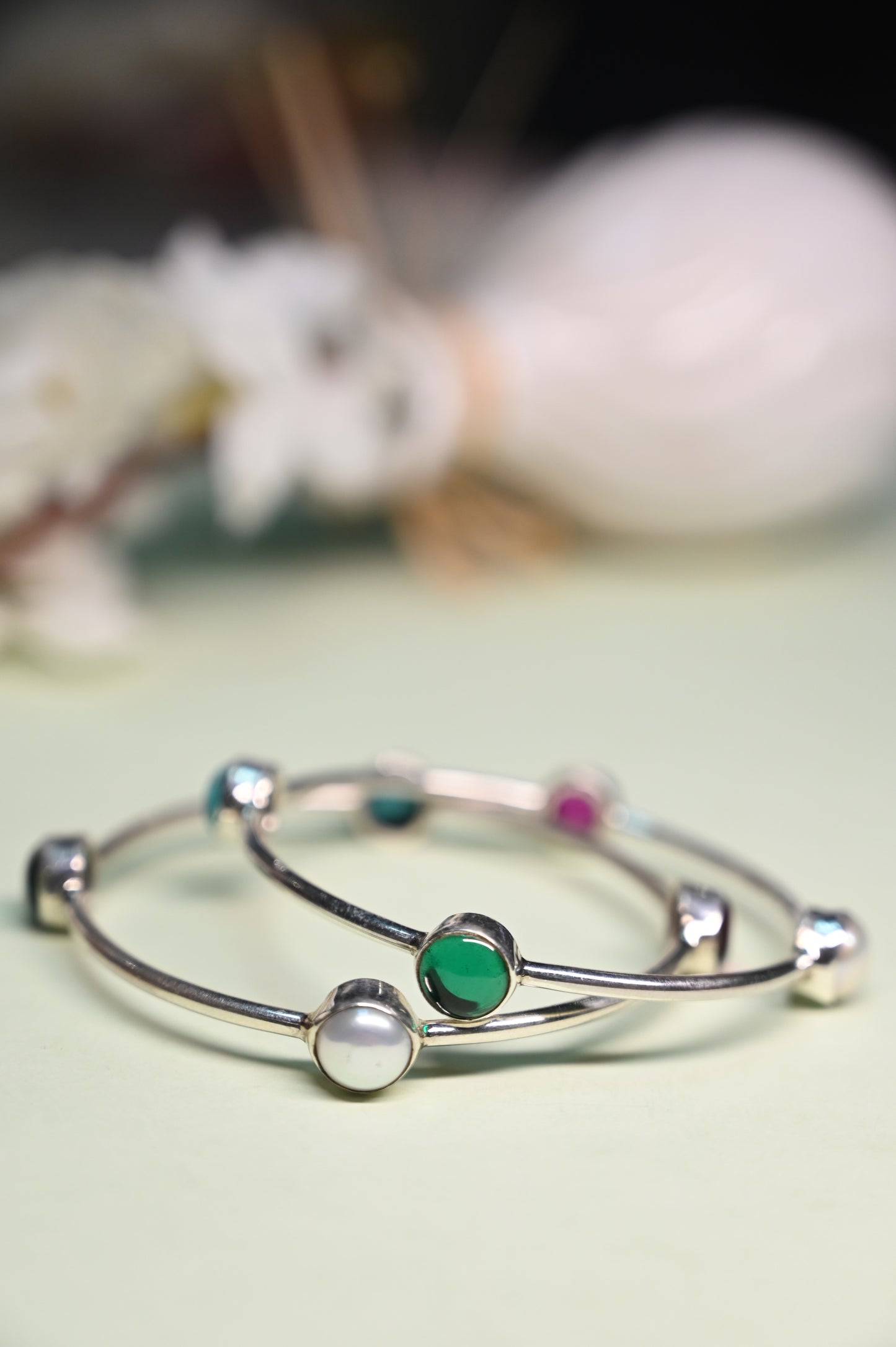 Festive Multistone Elegance Bangle