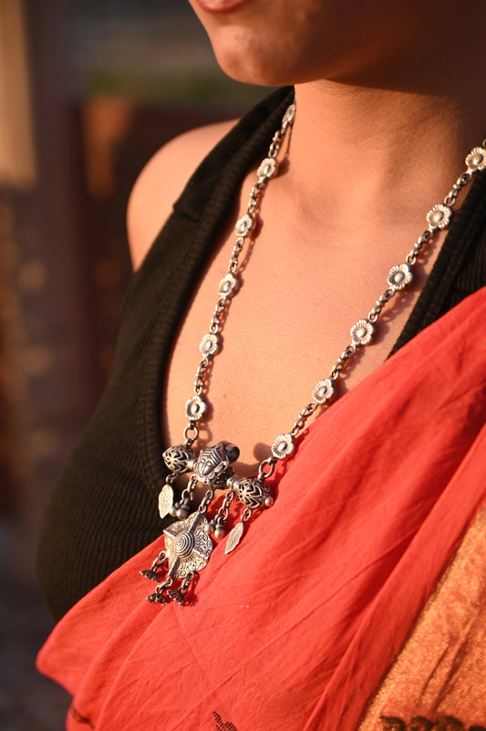 Divine Flute & Ghughri Necklace