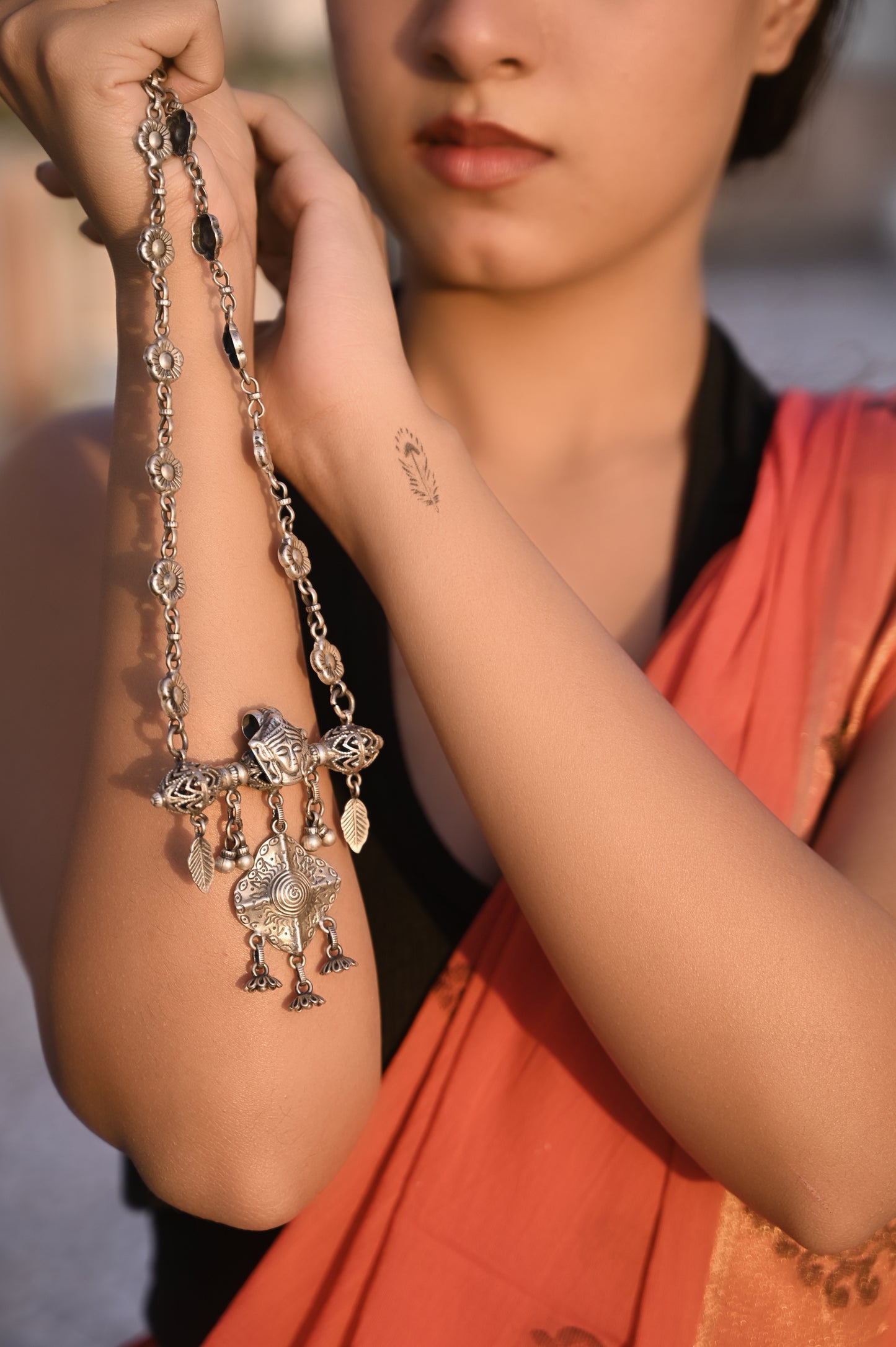 Divine Flute & Ghughri Necklace