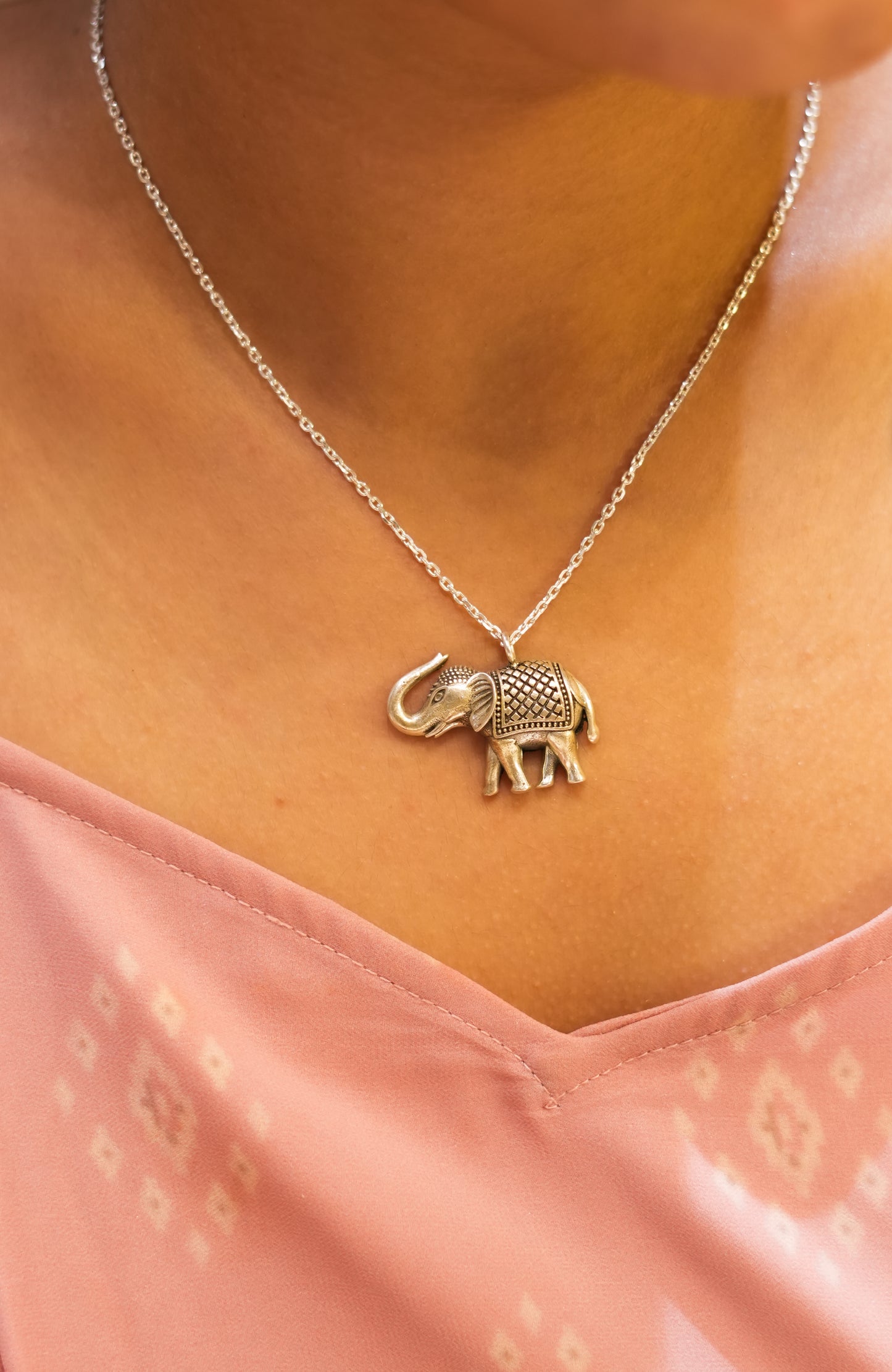 Elephant Carving Wisdom Pendant